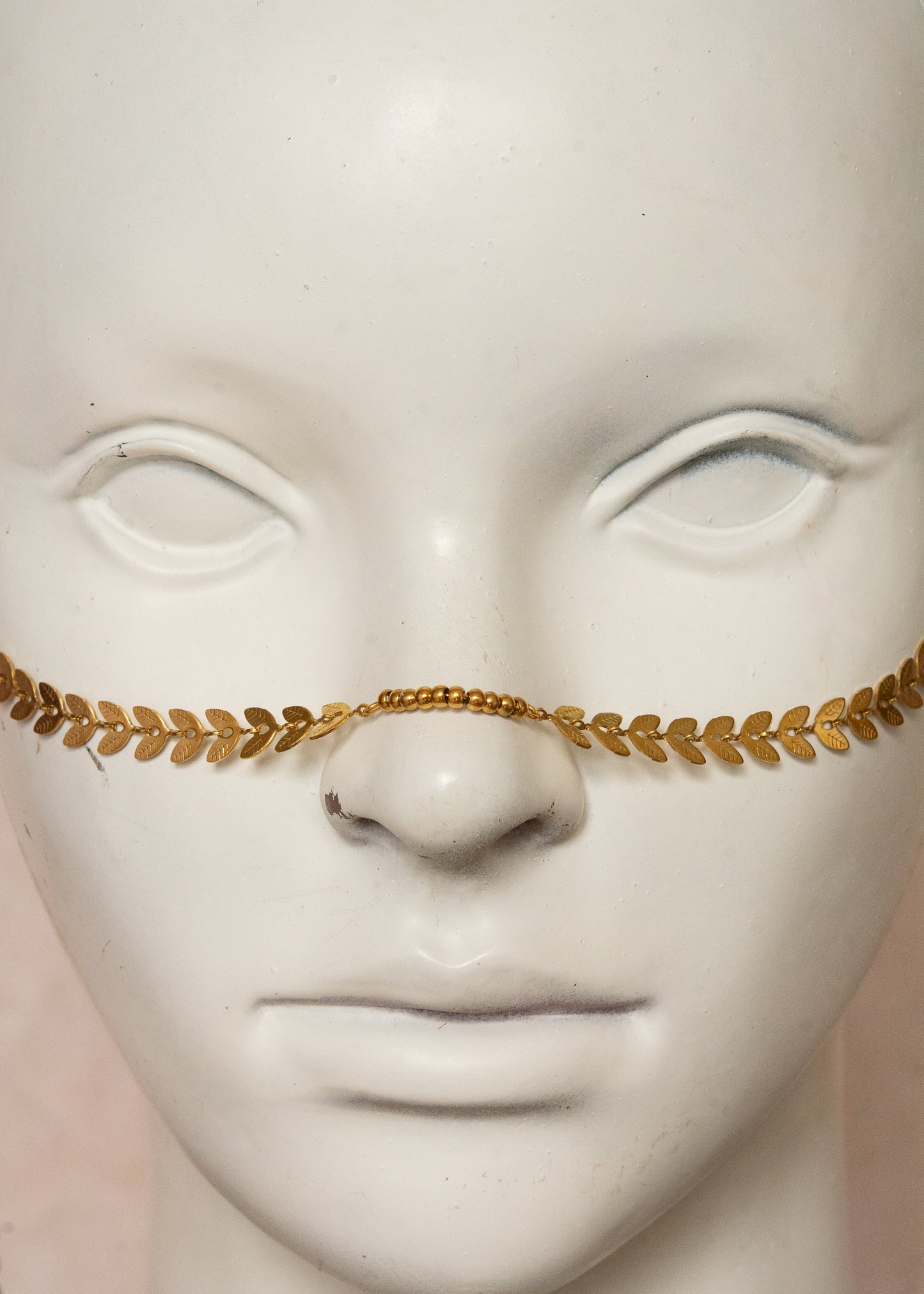 Bijou facial unisexe, look bohème mystique. Pour festivals, costumes, événements, photoshoots. Acier inoxydable plaqué or.