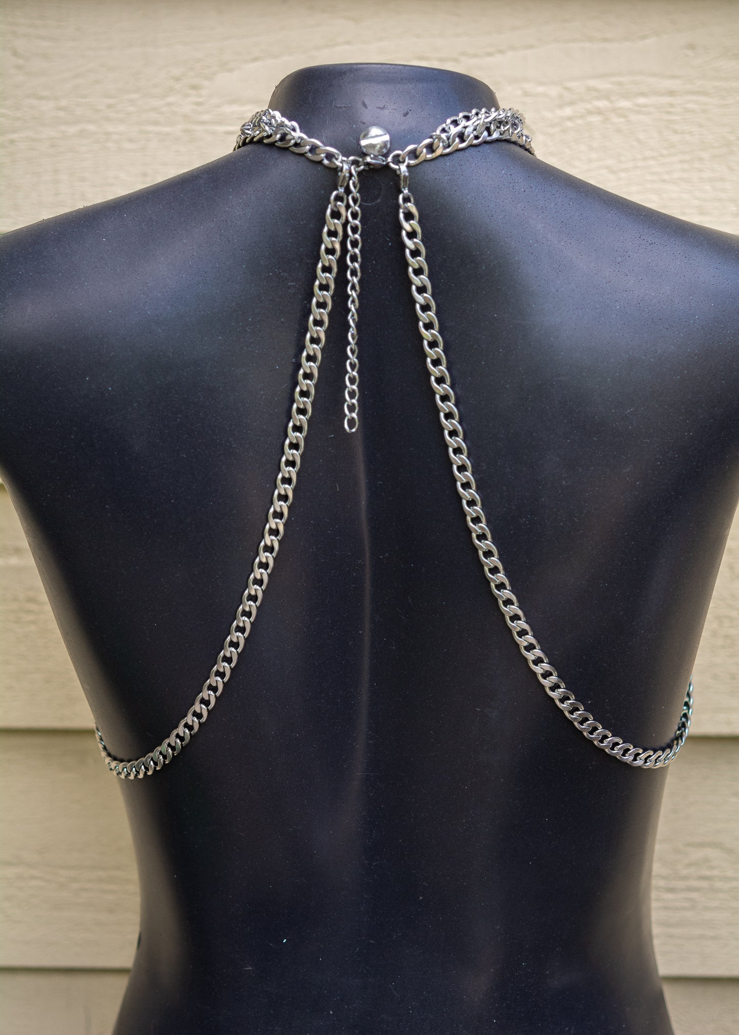 Chaîne de corps unisexe en acier inoxydable, réglable et multi-rangs