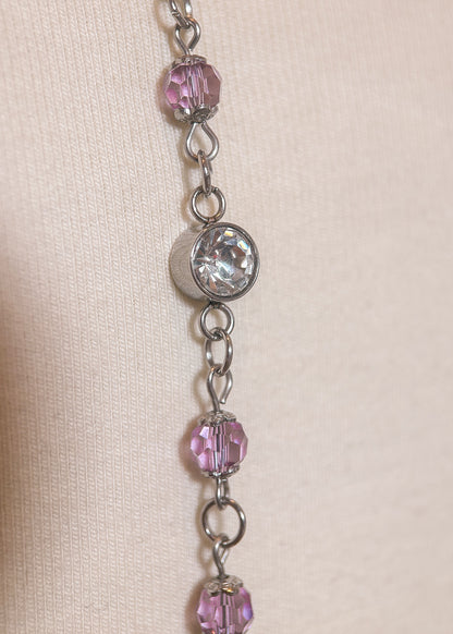 Bijou de corps acier inoxydable, pendentif zircon, chaîne ajustable sur mesure, fait main à Montréal, look minimaliste festival.