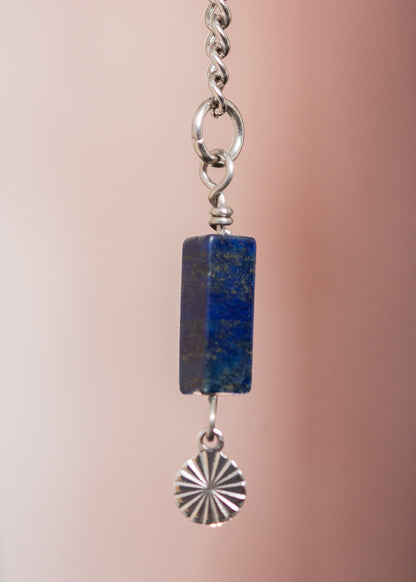 Chaîne de visage unisexe lapis lazuli et perles bleues, bijou facial d'inspiration babylonienne, bijou de tête en acier inoxydable pour festivals, événements, costumes.